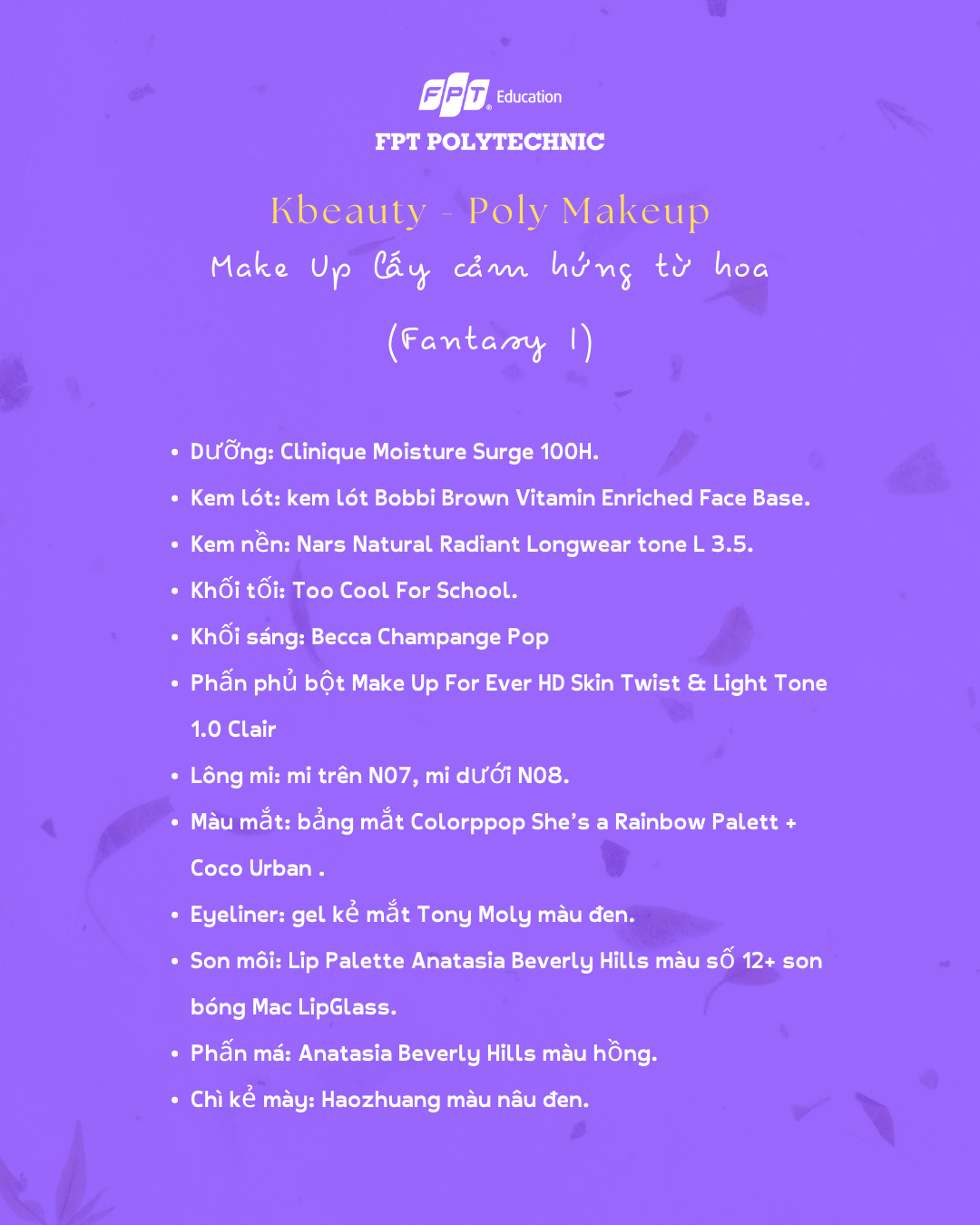 MakeUp Look lấy cảm hứng từ hoa (Fantasy 1)