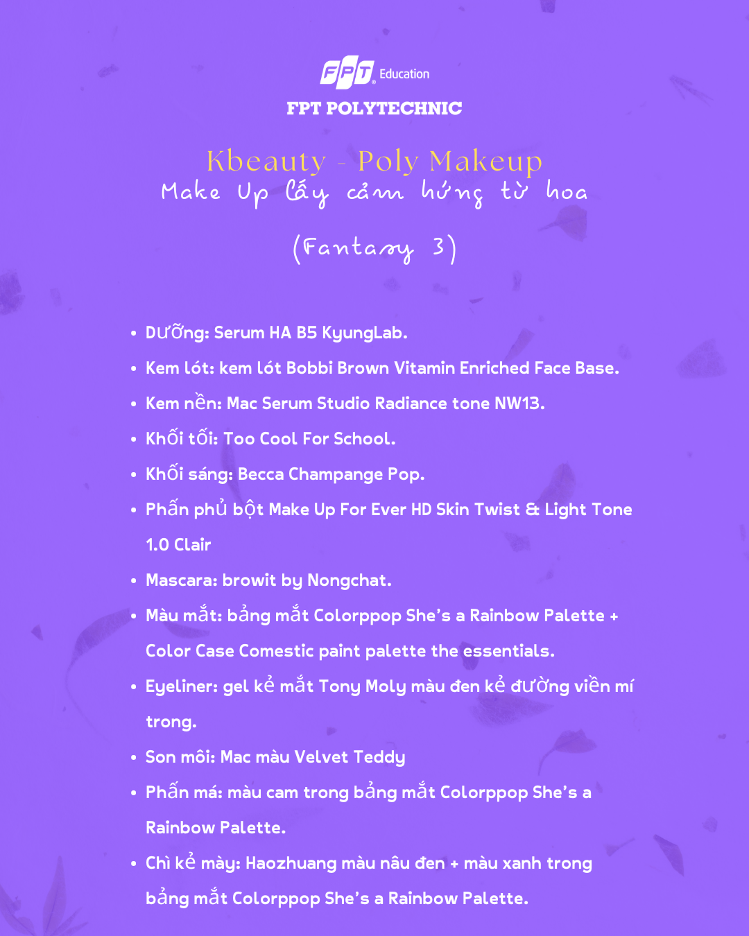 MakeUp Look lấy cảm hứng từ hoa (Fantasy 3)