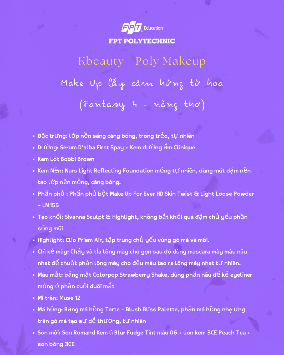 MakeUp Look lấy cảm hứng từ hoa (Fantasy 4)